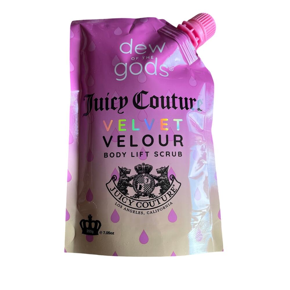 NWT! Dew of the Gods Juicy Couture Velvet Velour Body Lift Scrub